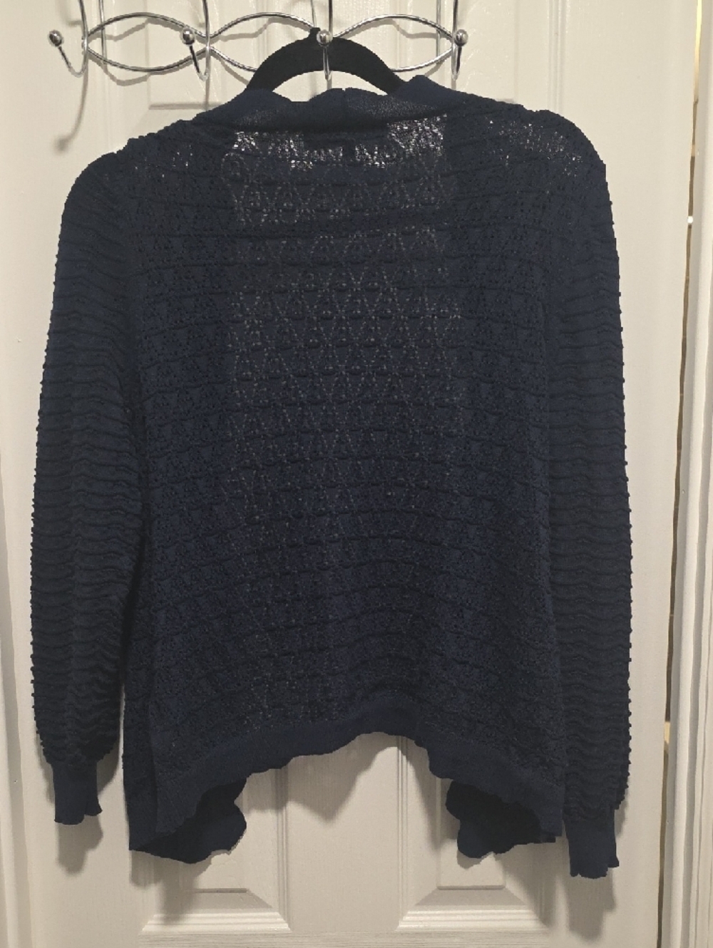 Navy Open-Front Cardigan - Picture 4 of 13